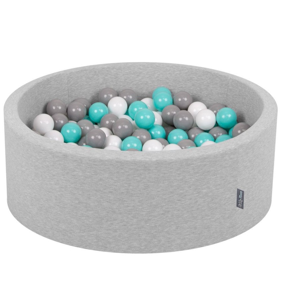 Ball Pits KiddyMoon | Kiddymoon Baby Foam Ball Pit With Balls 7Cm / 2.75In Certified Made In Eu, Light Grey: White/ Grey/ Light Turquoise Light Grey:White/Grey/Light Turquoise