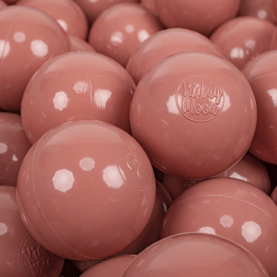 Plastic Balls KiddyMoon | Kiddymoon Soft Plastic Play Balls 7Cm/ 2.75In Mono-Colour Certified Made In Eu, Salmon Pink