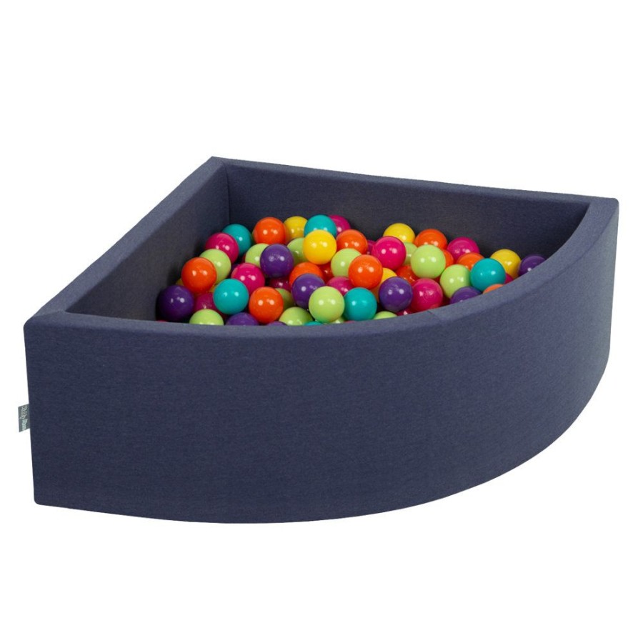 Ball Pits KiddyMoon | Kiddymoon Soft Ball Pit Quarter Angular 7Cm / 2.75In For Kids, Foam Ball Pool Baby Playballs, Made In The Eu, Dark Blue: Lgren/ Yllw/ Turquoise/ Ornge/ Dpink/ Prple Dark Blue:Lgren/Yllw/Turquoise/Ornge/Dpink/Prple