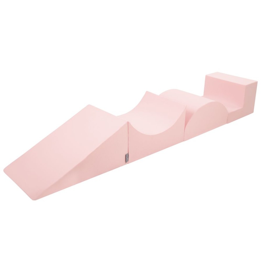 Playgrounds KiddyMoon | Kiddymoon Foam Playground For Kids Obstacle Course - Wedge / Ramp / Halfshaft / Steps, Pink