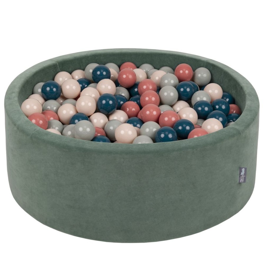 Ball Pits KiddyMoon | Kiddymoon Soft Ball Pit Round 7Cm / 2.75In For Kids, Foam Velvet Ball Pool Baby Playballs, Made In The Eu, Forest Green: Dark Turquoise/ Pastel Beige/ Greengray/ Salmon Pink Forest Green:Dark Turquoise/Pastel Beige/Greengray/Salmon Pink