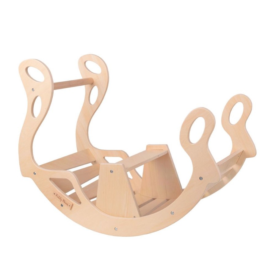 Activity Toys KiddyMoon | Kiddymoon Wooden Rocker For Kids Multifunction Montessori Arch Wr-001, Beige