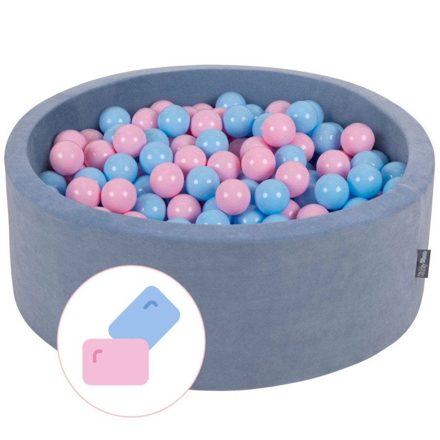 Ball Pits KiddyMoon | Kiddymoon Baby Foam Ball Pit With Balls 7Cm / 2.75In Certified Made In Eu, Bubbble Gum: Light Pink/ Baby Blue