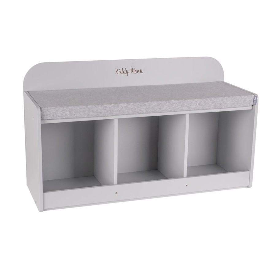 Nursery Room KiddyMoon | Kiddymoon Storage Bench For Kids With Foam Children Multifunctional Toy Furniture Sitting Playroom, Grey/ Light Grey Grey/Light Grey