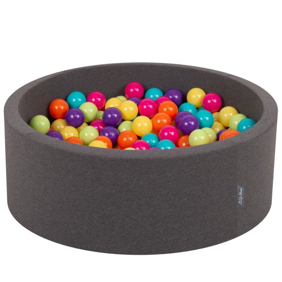 Ball Pits KiddyMoon | Kiddymoon Baby Foam Ball Pit With Balls 7Cm / 2.75In Certified Made In Eu, D. : L.Green/ Yellw/ Turquois/ Orange/ D.Pink/ Purple