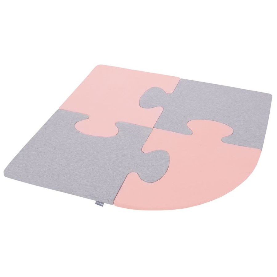 Nursery Room KiddyMoon | Kiddymoon Soft Foam Puzzle Set For Children 4Pcs, Pink/Light Grey