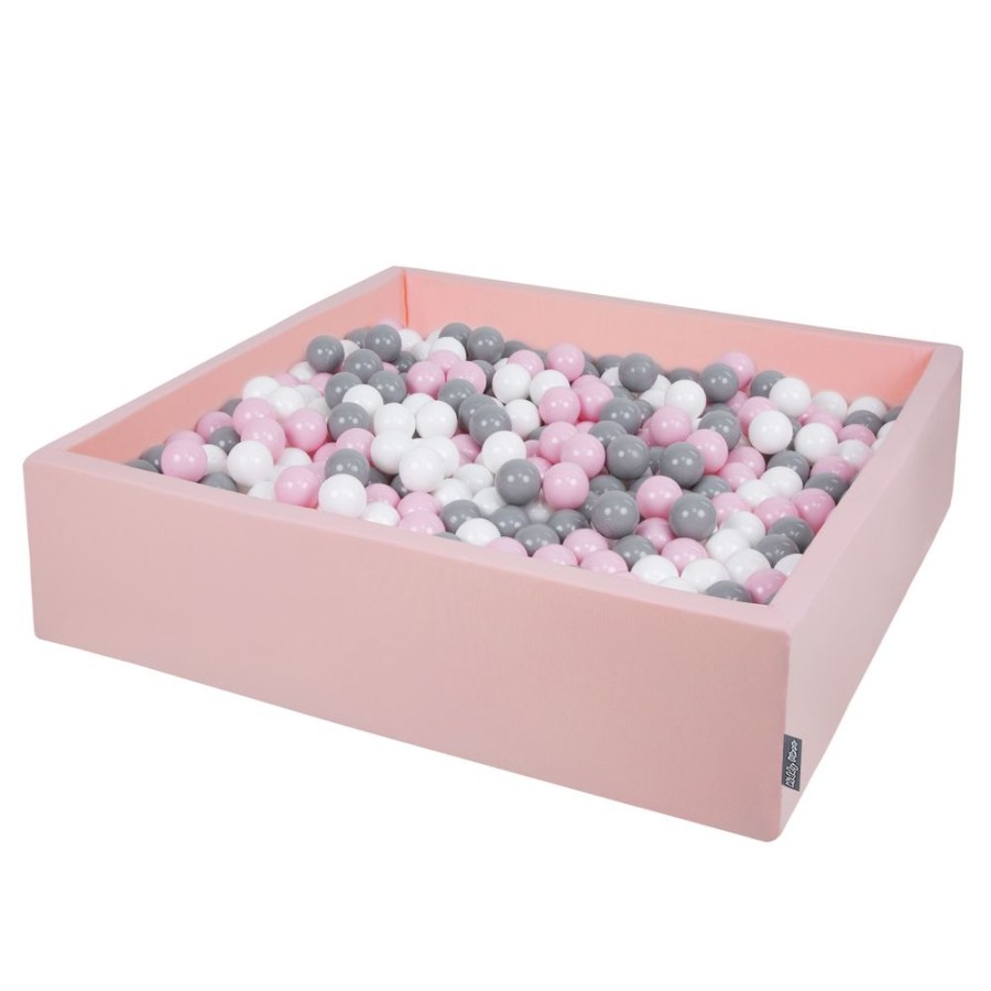 Ball Pits KiddyMoon | Kiddymoon Soft Ball Pit Square 7Cm / 2.75In For Kids, Foam Ball Pool Baby Playballs Children, Certified Made In The Eu, Pink: White-Grey-Powder Pink Pink:White-Grey-Powder Pink